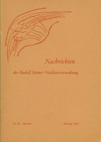 Beiträge zur Rudolf Steiner Gesamtausgabe, Heft 22 