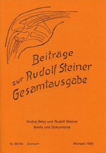 Beiträge zur Rudolf Steiner Gesamtausgabe, Heft 89/90 