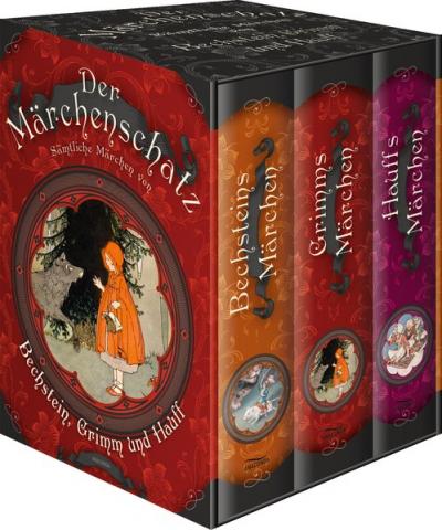 Der Märchenschatz - Sämtliche Märchen von Bechstein, Grimm und Hauff in drei Bänden (im Schuber) 