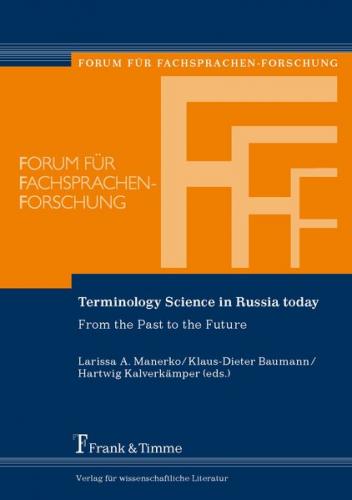 Terminology Science in Russia today 