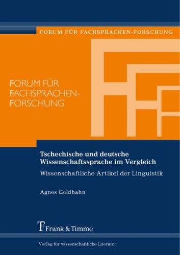 Tschechische und deutsche Wissenschaftssprache im Vergleich 