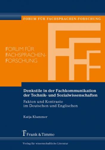 Denkstile in der Fachkommunikation der Technik- und Sozialwissenschaften 