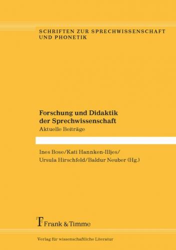 Forschung und Didaktik der Sprechwissenschaft 