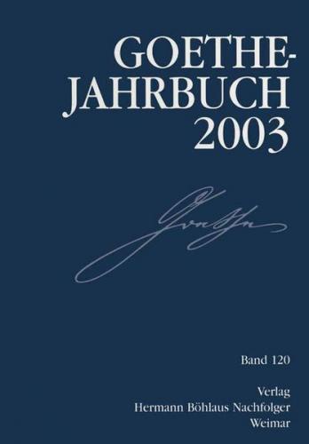 Goethe-Jahrbuch 