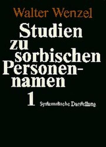 Studien zu sorbischen Personennamen 