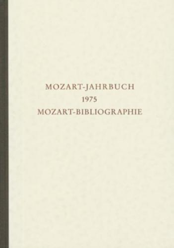 Mozart-Jahrbuch / Mozart-Jahrbuch 1975 