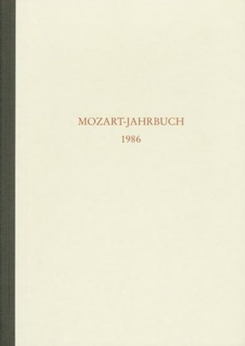 Mozart-Jahrbuch / Mozart-Jahrbuch 1986 