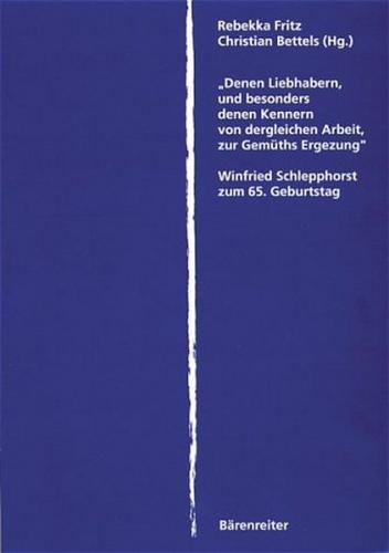 Denen Liebhabern, und besonders denen Kennern von dergleichen Arbeit, zur Gemüths Ergezung 