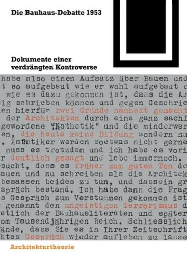 Die Bauhaus-Debatte 1953 