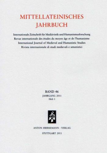 Mittellateinisches Jahrbuch. Internationale Zeitschrift für Mediävistik und Humanismusforschung 