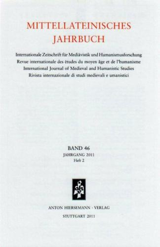 Mittellateinisches Jahrbuch. Internationale Zeitschrift für Mediävistik und Humanismusforschung 
