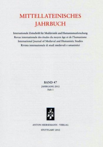Mittellateinisches Jahrbuch. Internationale Zeitschrift für Mediävistik und Humanismusforschung 
