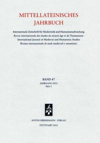 Mittellateinisches Jahrbuch. Internationale Zeitschrift für Mediävistik und Humanismusforschung 