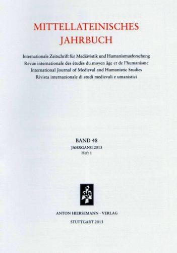 Mittellateinisches Jahrbuch. Internationale Zeitschrift für Mediävistik und Humanismusforschung 