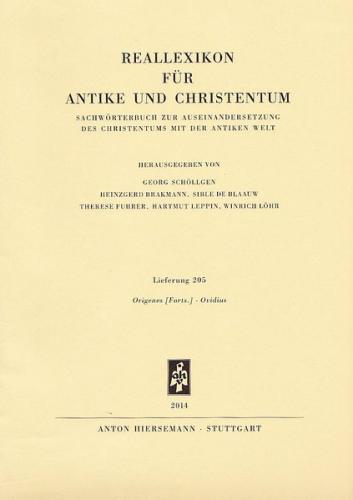 Reallexikon für Antike und Christentum 