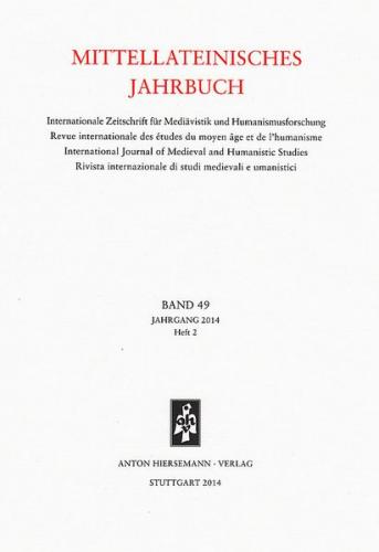 Mittellateinisches Jahrbuch. Internationale Zeitschrift für Mediävistik und Humanismusforschung 