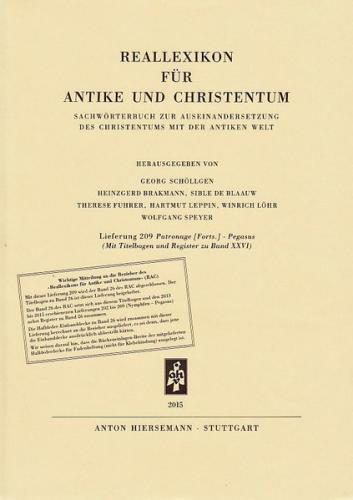 Reallexikon für Antike und Christentum 