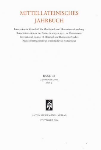 Mittellateinisches Jahrbuch. Internationale Zeitschrift für Mediävistik und Humanismusforschung 