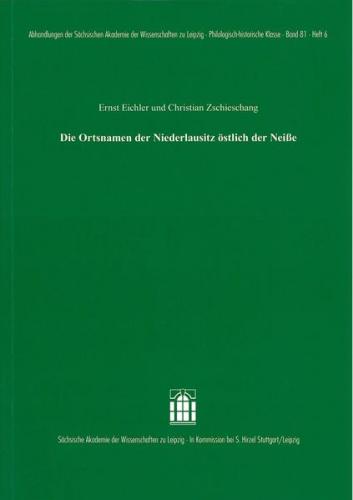 Die Ortsnamen der Niederlausitz östlich der Neiße 