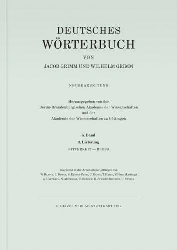 Grimm, Dt. Wörterbuch Neubearbeitung 