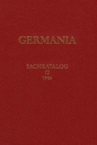 Sachkatalog der Bibliothek, Zugänge 1993 