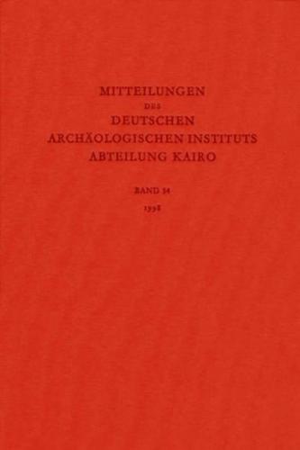 Mitteilungen des Deutschen Archäologischen Instituts. Abteilung Kairo 