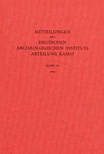 Mitteilungen des Deutschen Archäologischen Instituts. Abteilung Kairo 