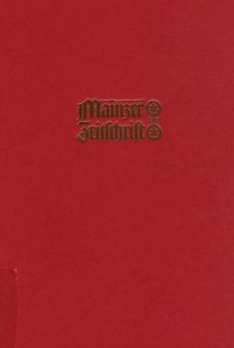Mainzer Zeitschrift. Mittelrheinisches Jahrbuch für Archäologie, Kunst und Geschichte 