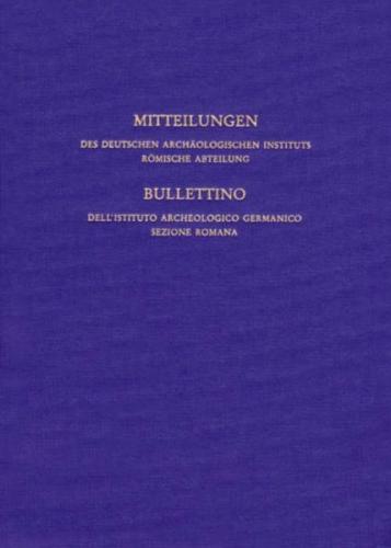 Mitteilungen des Deutschen Archäologischen Instituts. Römische Abteilung 