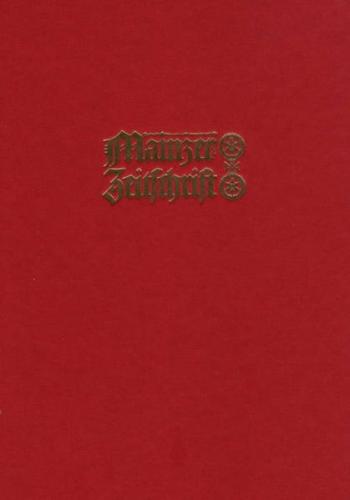 Mainzer Zeitschrift. Mittelrheinisches Jahrbuch für Archäologie, Kunst und Geschichte 