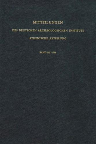 Mitteilungen des Deutschen Archäologischen Instituts. Athenische Abteilung 
