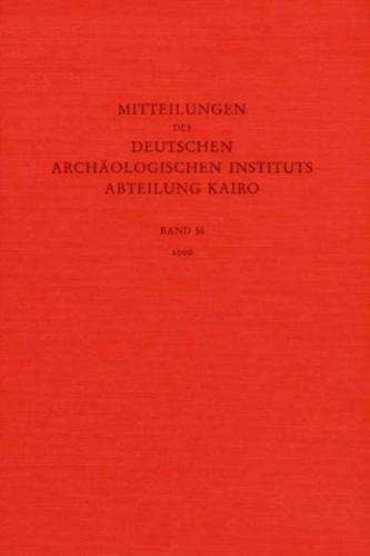 Mitteilungen des Deutschen Archäologischen Instituts. Abteilung Kairo 