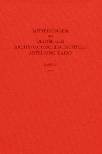 Mitteilungen des Deutschen Archäologischen Instituts. Abteilung Kairo 