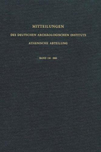 Mitteilungen des Deutschen Archäologischen Instituts. Athenische Abteilung 