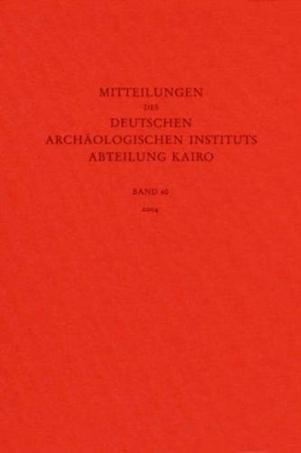 Mitteilungen des Deutschen Archäologischen Instituts. Abteilung Kairo 