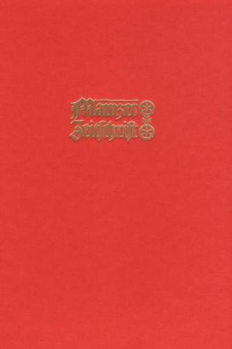 Mainzer Zeitschrift. Mittelrheinisches Jahrbuch für Archäologie, Kunst und Geschichte / Mittelrheinisches Jahrbuch für Archäologie, Kunst und Geschichte 