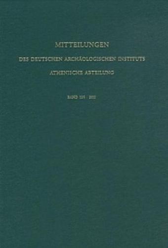 Mitteilungen des Deutschen Archäologischen Instituts, Athenische Abteilung 