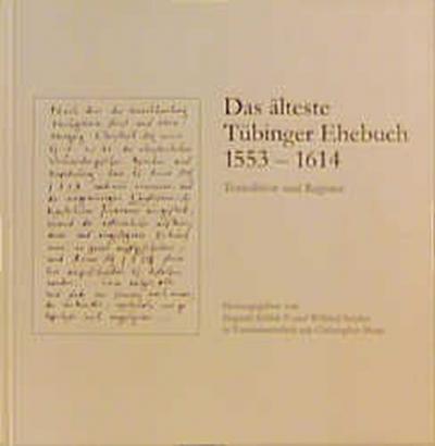 Das älteste Tübinger Ehebuch (1553-1614) 