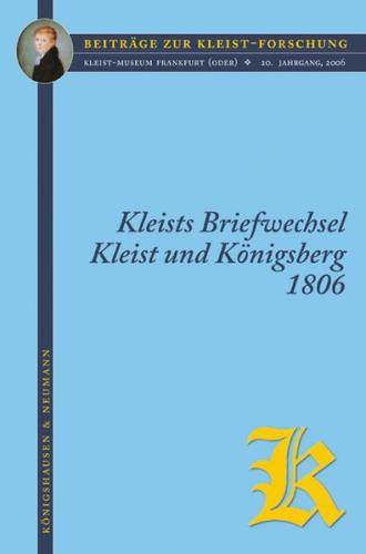 Kleists Briefwechsel 