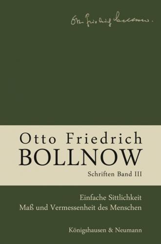 Otto Friedrich Bollnow: Schriften 