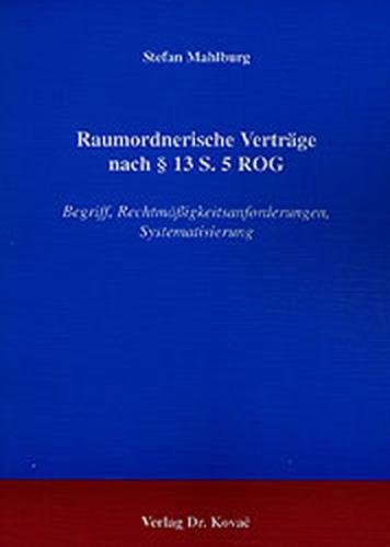 Raumordnerische Verträge nach § 13 S. 5 ROG 