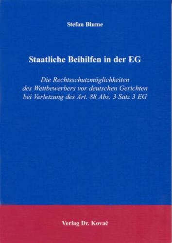 Staatliche Beihilfen in der EG 