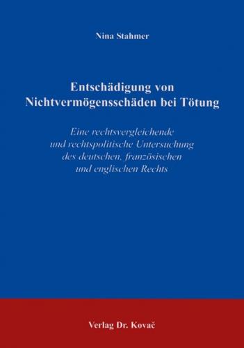 Entschädigung von Nichtvermögensschäden bei Tötung 