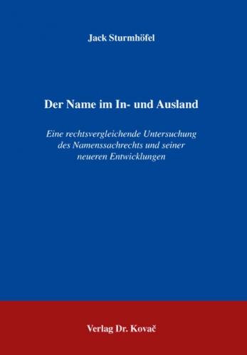 Der Name im In- und Ausland 