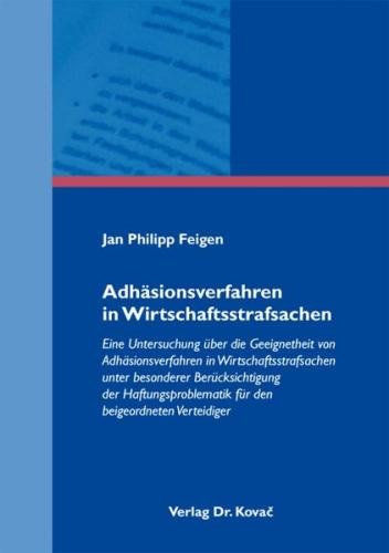 Adhäsionsverfahren in Wirtschaftsstrafsachen 