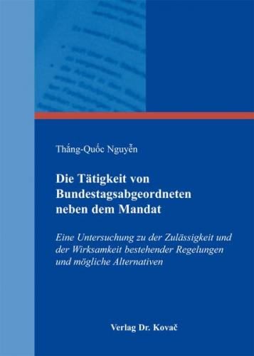 Die Tätigkeit von Bundestagsabgeordneten neben dem Mandat 