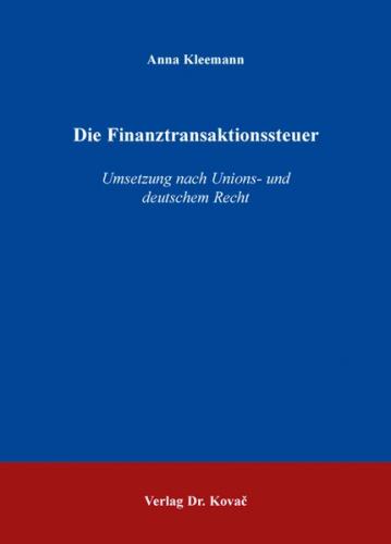 Die Finanztransaktionssteuer 