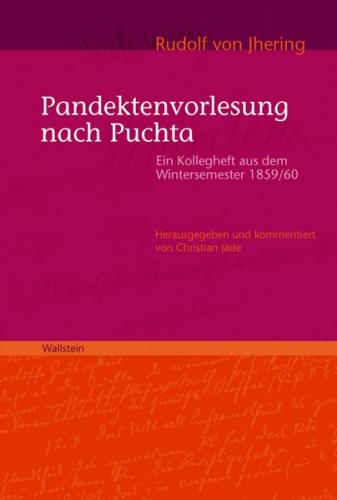 Pandektenvorlesung nach Puchta 