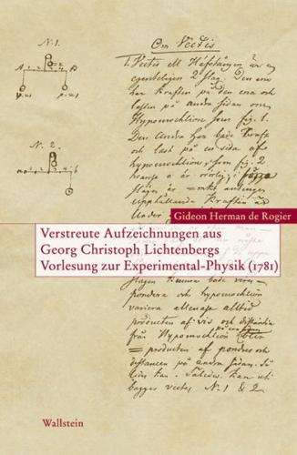 Verstreute Aufzeichnungen aus Georg Christoph Lichtenbergs Vorlesungen zur Experimental-Physik 1781 (Ebook - pdf) 