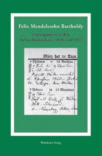 Eintragungen in den 'Schreibkalendern' 1836 und 1837 
